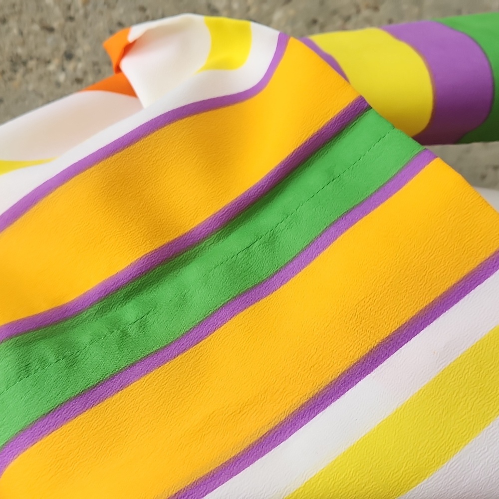 1970s vibrant striped scarf - Picture 8 of 9